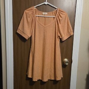 Orange Textured Women's Tunic